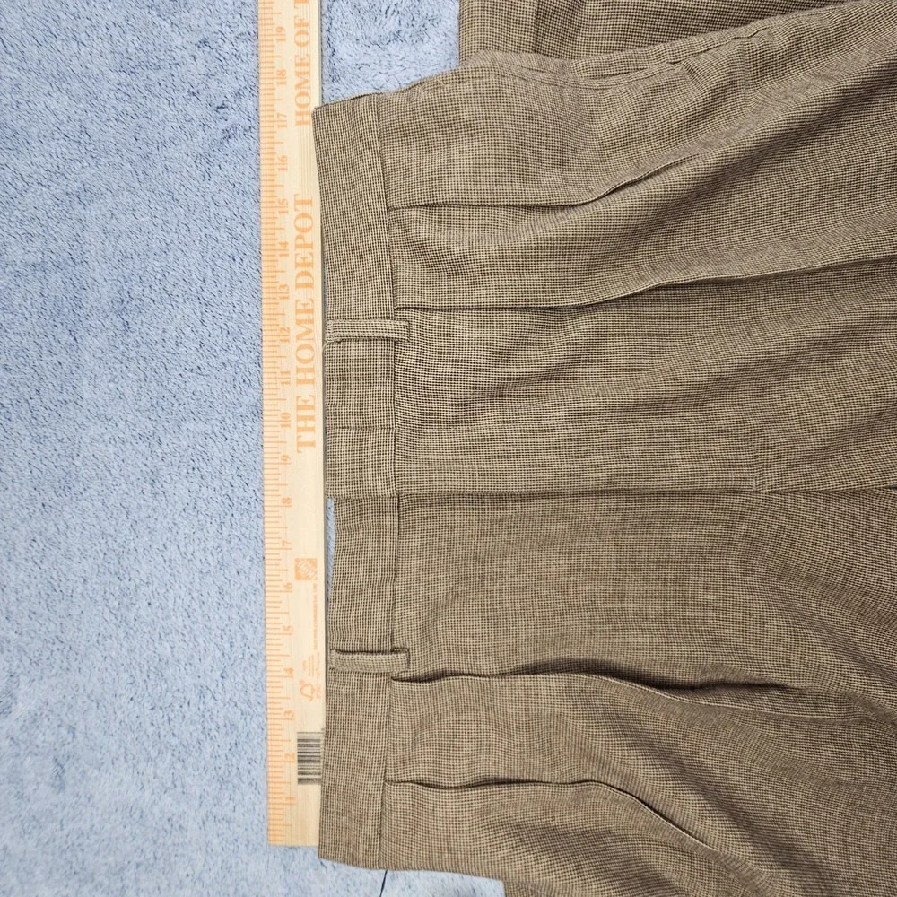 Vintage Polo Ralph Lauren Hayward Pants Mens 34x30 Houndstooth Pleated Cuffed